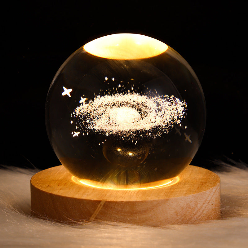 Mini lampe de nuit boule de cristal, lumière d'ambiance, cadeau créatif nouveau et étrange