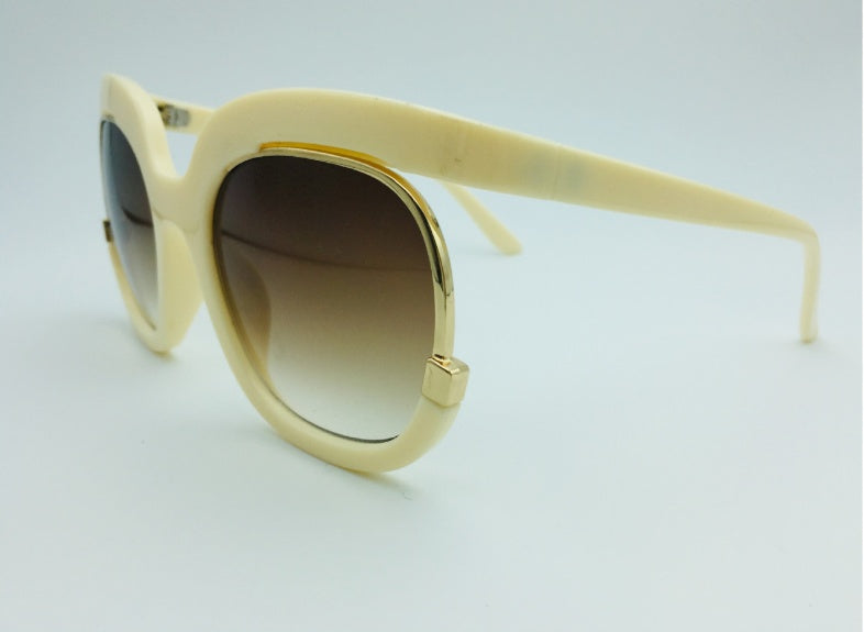 Lunettes de soleil volantes pour femmes, demi-monture œil de chat pour femmes
