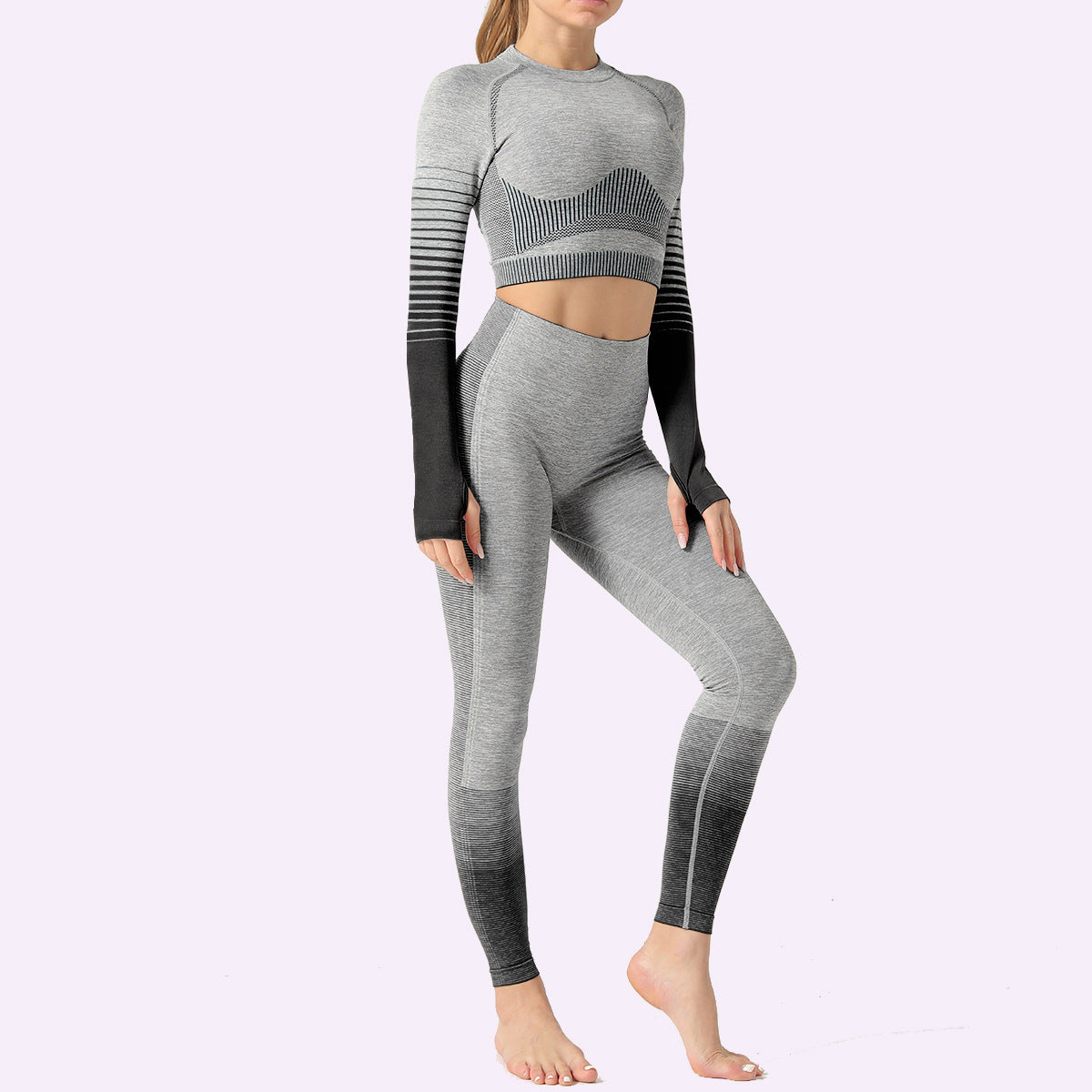 Ensemble 2 pièces pour femme LANTECH, leggings et vêtements de sport