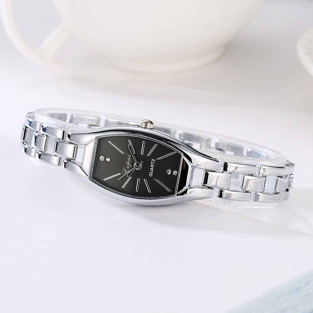 Montre à quartz simple et personnalisée pour femme avec diamant