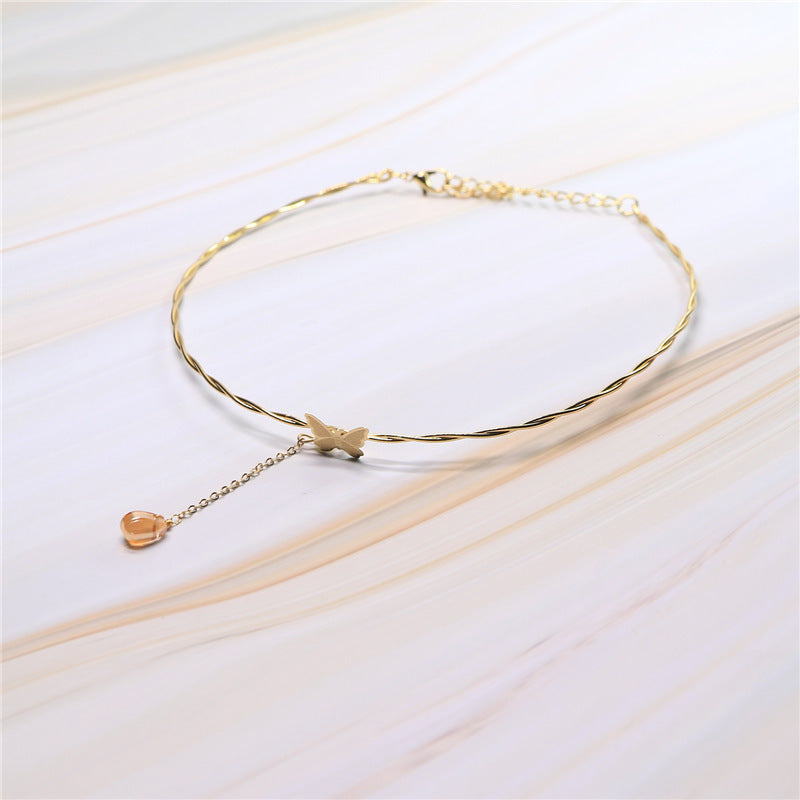 Collier ras du cou papillon
