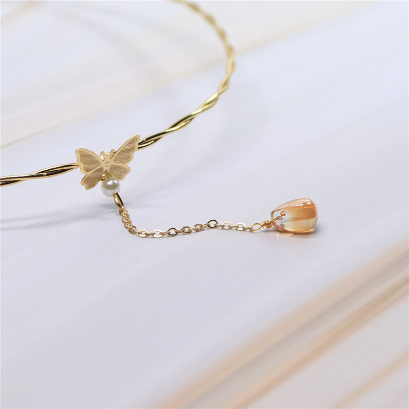 Collier ras du cou papillon