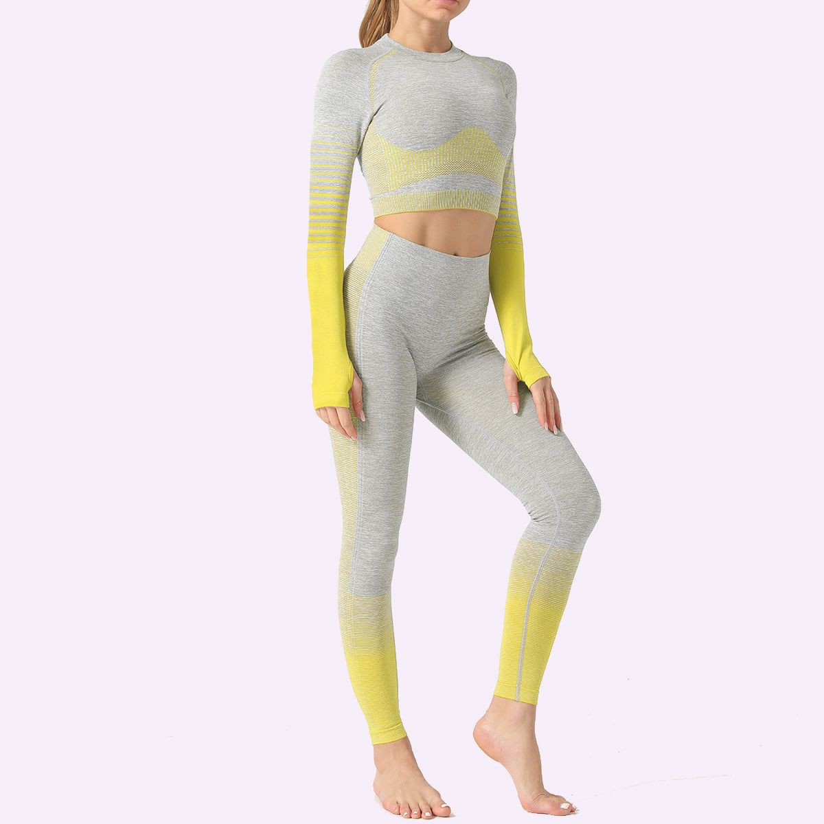 Ensemble 2 pièces pour femme LANTECH, leggings et vêtements de sport