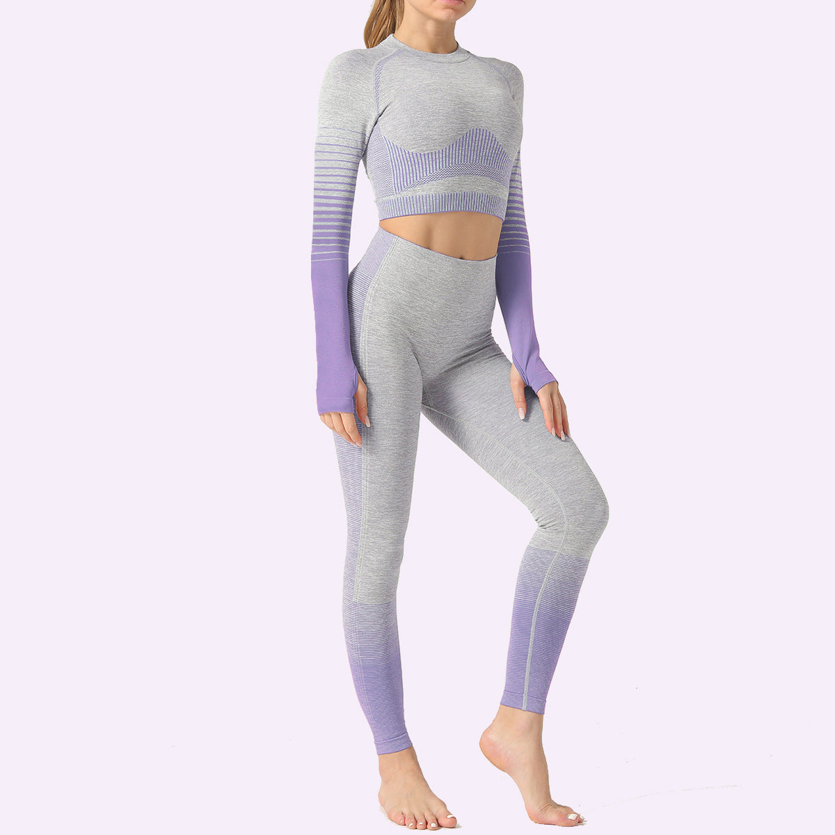 Ensemble 2 pièces pour femme LANTECH, leggings et vêtements de sport
