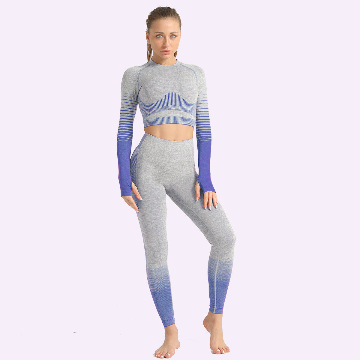 Ensemble 2 pièces pour femme LANTECH, leggings et vêtements de sport