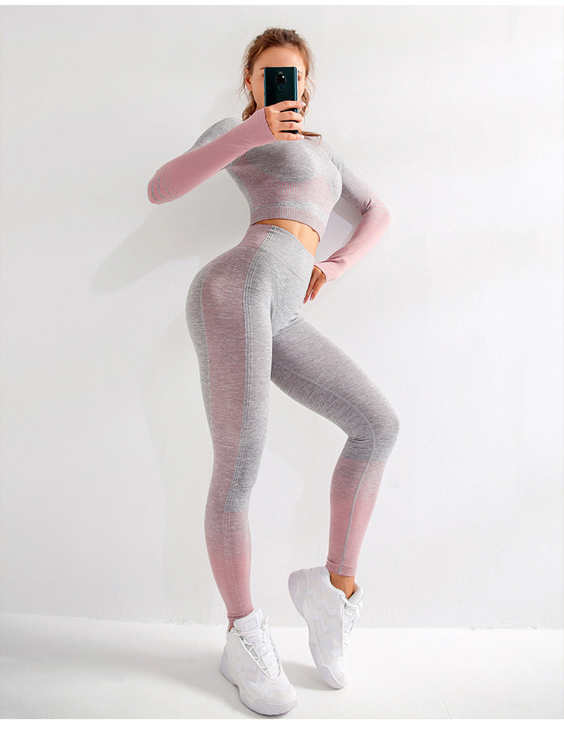 Ensemble 2 pièces pour femme LANTECH, leggings et vêtements de sport