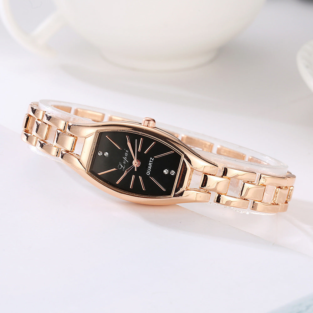 Montre à quartz simple et personnalisée pour femme avec diamant