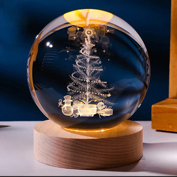 Mini lampe de nuit boule de cristal, lumière d'ambiance, cadeau créatif nouveau et étrange