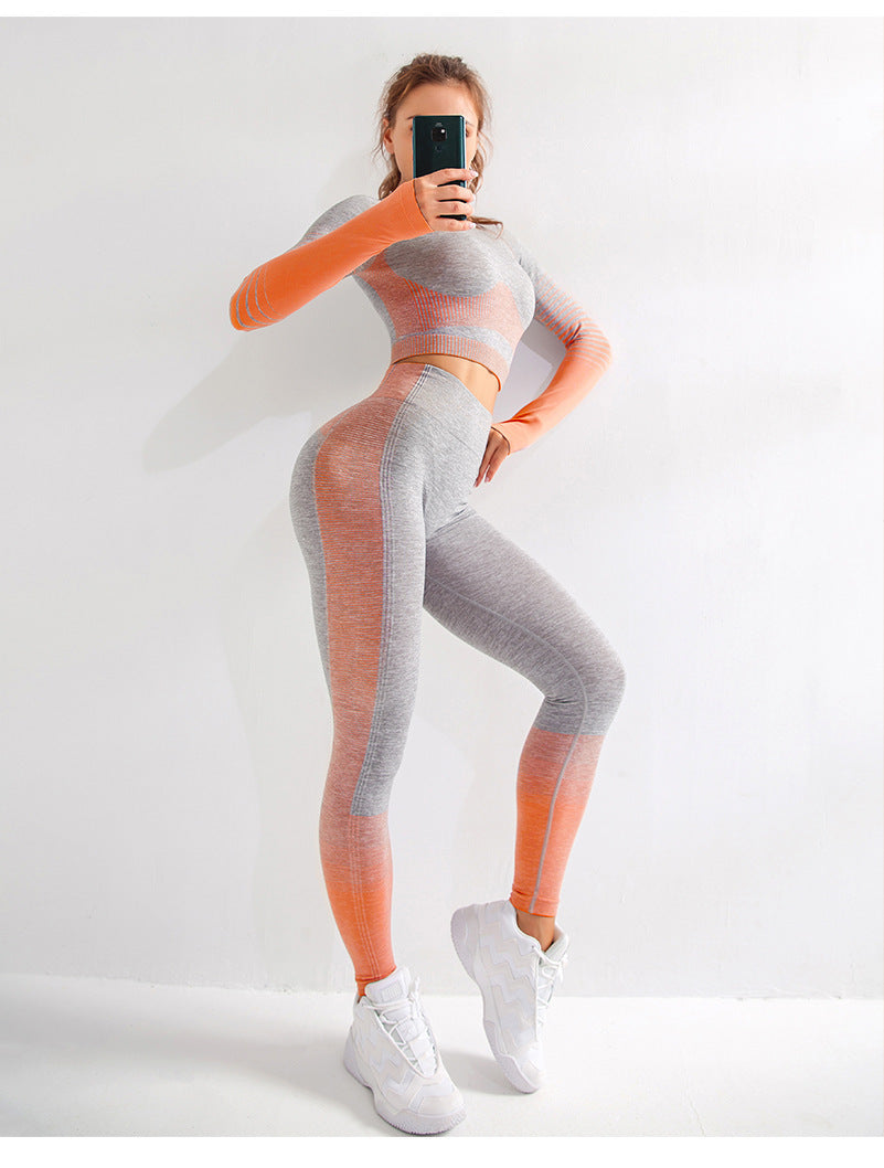 Ensemble 2 pièces pour femme LANTECH, leggings et vêtements de sport