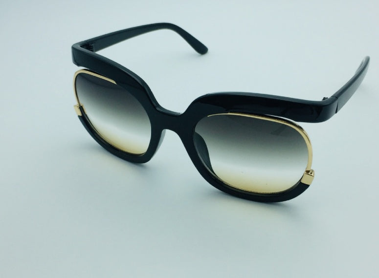 Lunettes de soleil volantes pour femmes, demi-monture œil de chat pour femmes