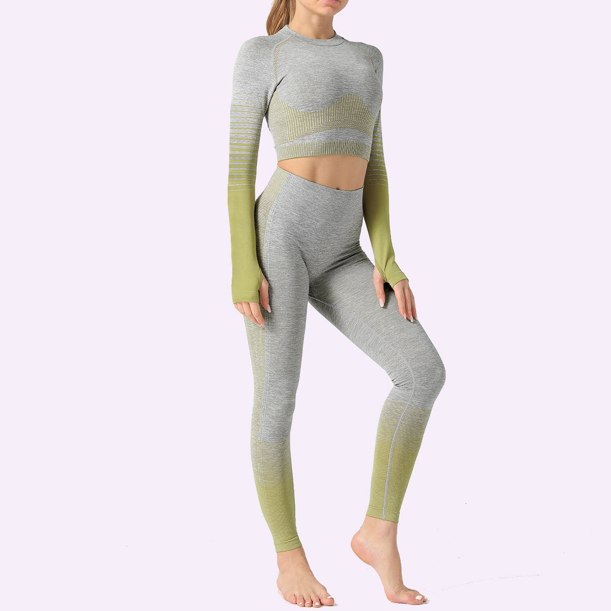 Ensemble 2 pièces pour femme LANTECH, leggings et vêtements de sport