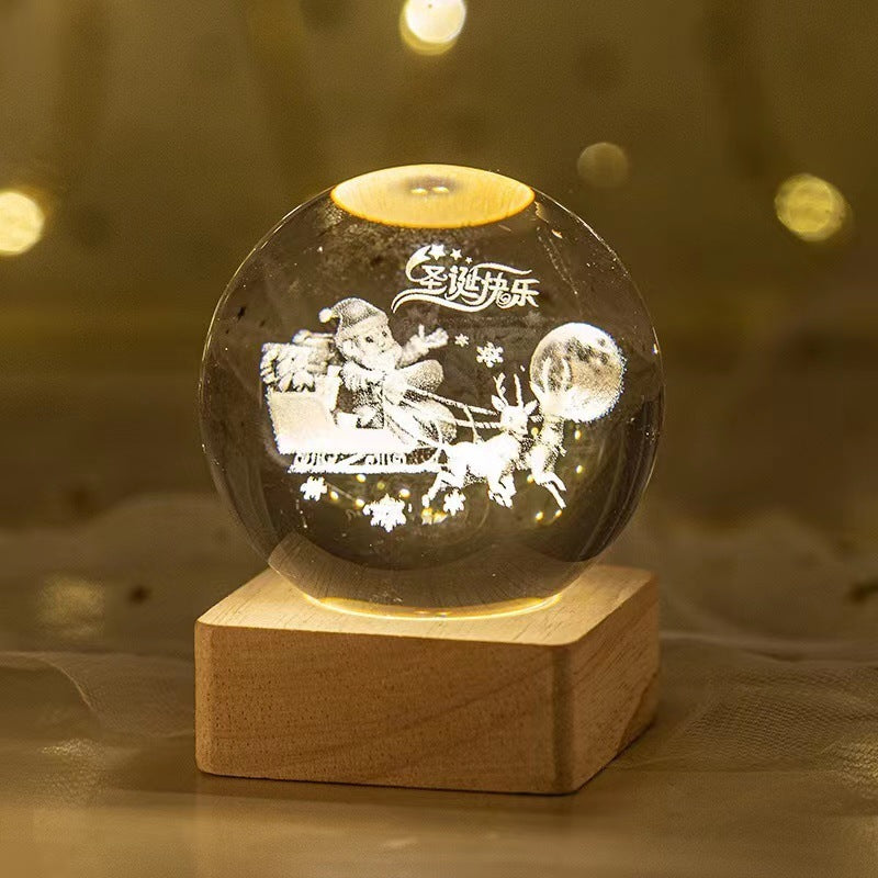 Mini lampe de nuit boule de cristal, lumière d'ambiance, cadeau créatif nouveau et étrange