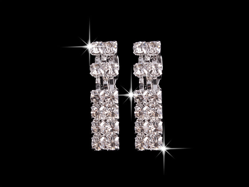 Ensemble de 4 colliers et boucles d'oreilles en strass, bague et bracelet, bijoux fantaisie pour femmes