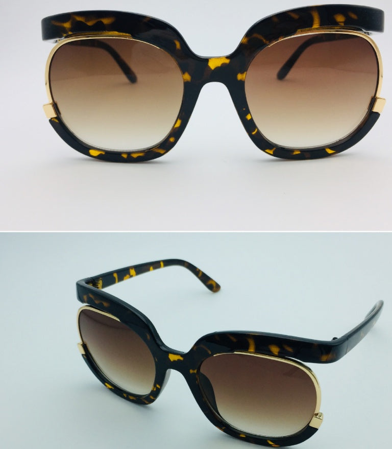 Lunettes de soleil volantes pour femmes, demi-monture œil de chat pour femmes