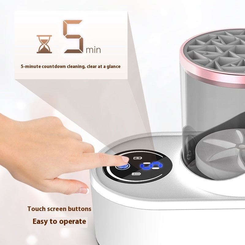 Outil de nettoyage de pinceaux de maquillage rechargeable