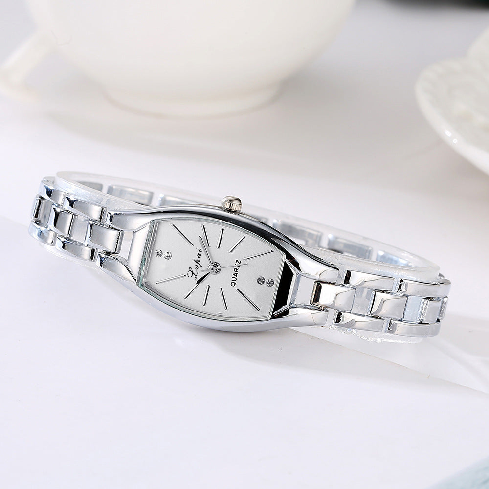 Montre à quartz simple et personnalisée pour femme avec diamant