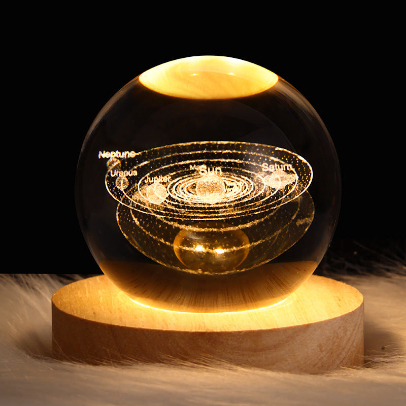 Mini lampe de nuit boule de cristal, lumière d'ambiance, cadeau créatif nouveau et étrange