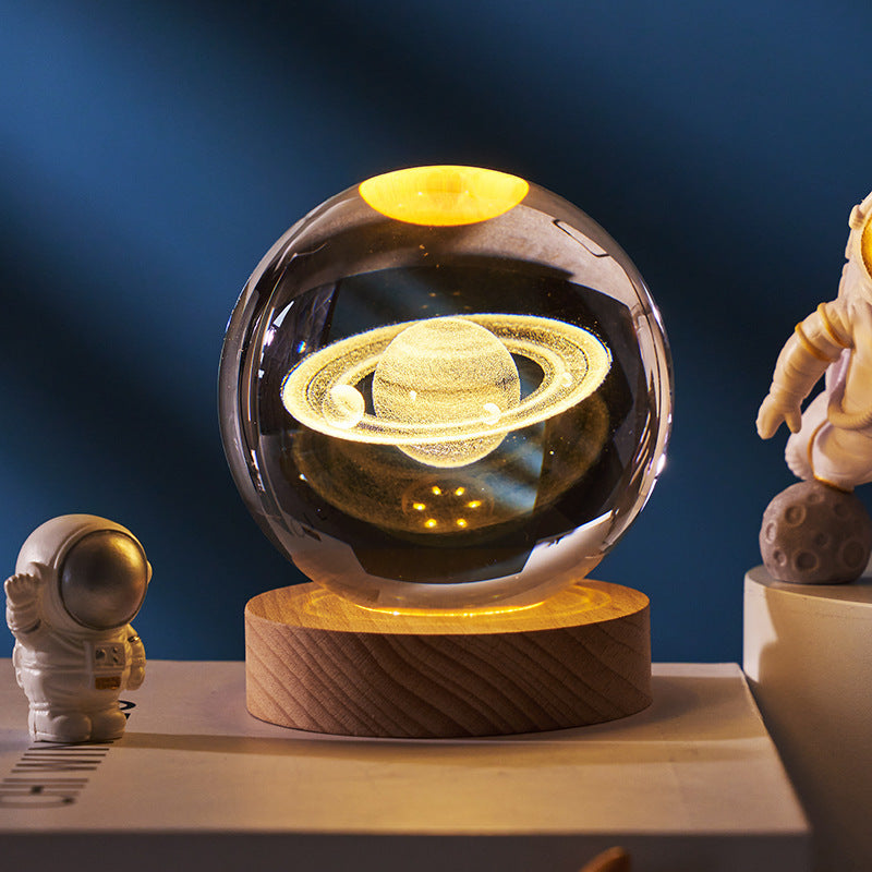 Mini lampe de nuit boule de cristal, lumière d'ambiance, cadeau créatif nouveau et étrange