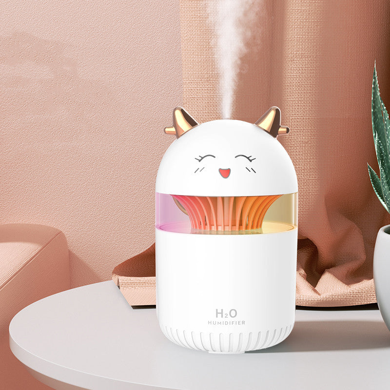 Humidificateur de bureau doux et compact pour la maison, veilleuse silencieuse