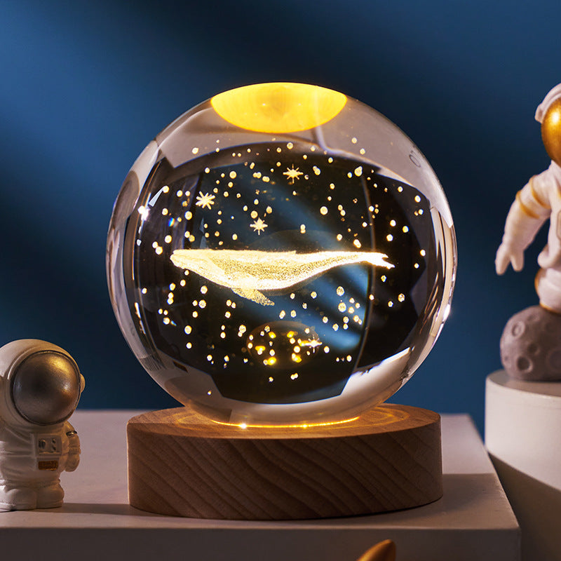 Mini lampe de nuit boule de cristal, lumière d'ambiance, cadeau créatif nouveau et étrange