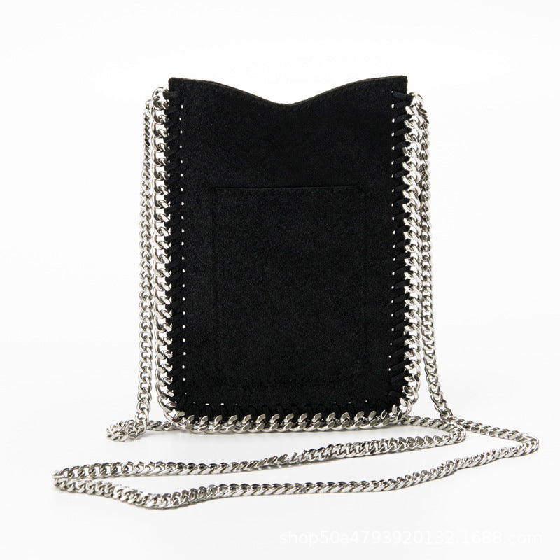 Sac messager à bandoulière avec chaîne pour femme