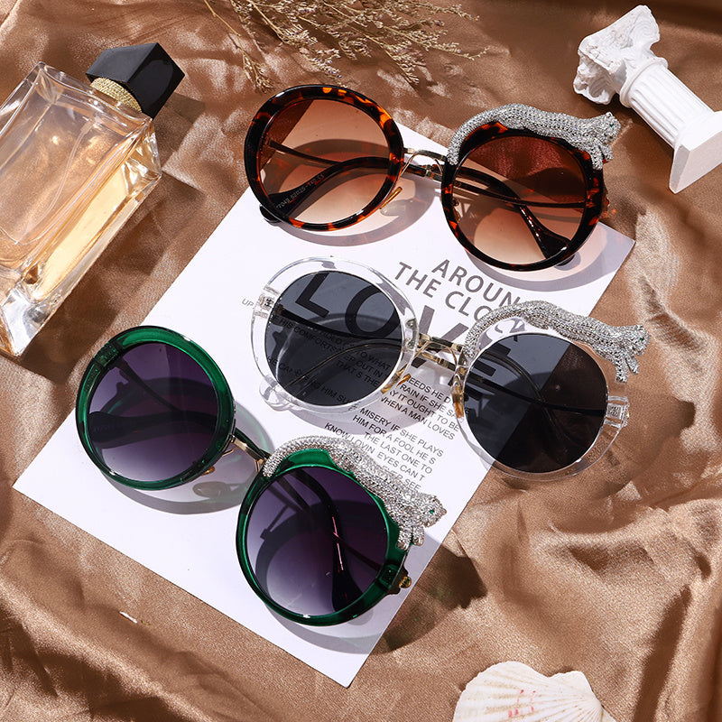 Lunettes de soleil en alliage pour femmes, verres colorés