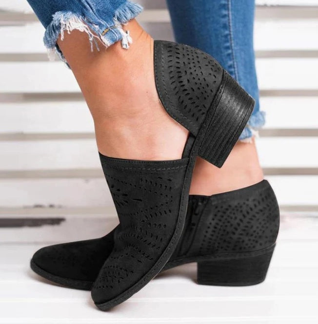 Sandale à talons hauts respirante pour femme, grande taille
