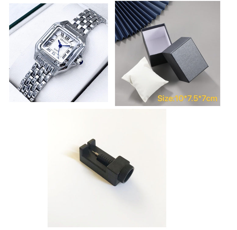 Montre carrée étanche pour femme