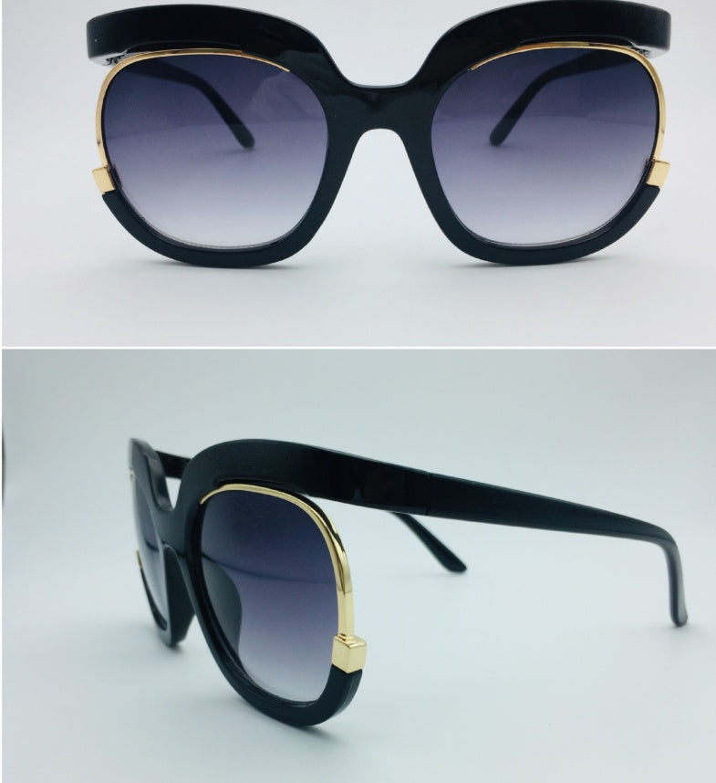 Lunettes de soleil volantes pour femmes, demi-monture œil de chat pour femmes