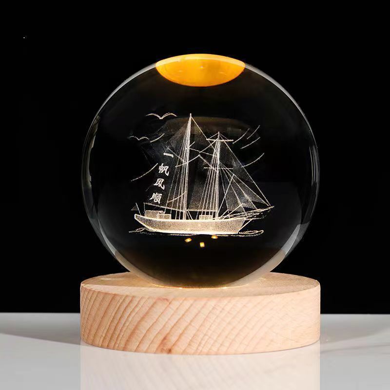 Mini lampe de nuit boule de cristal, lumière d'ambiance, cadeau créatif nouveau et étrange