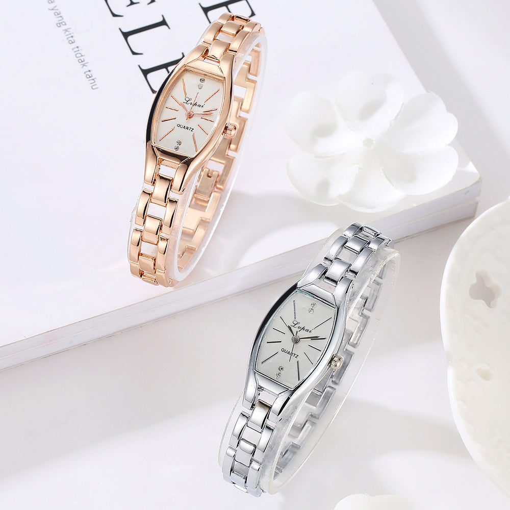 Montre à quartz simple et personnalisée pour femme avec diamant
