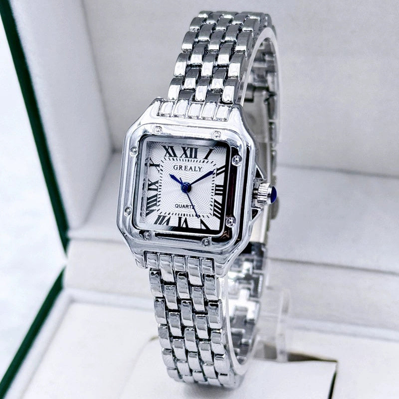 Montre carrée étanche pour femme