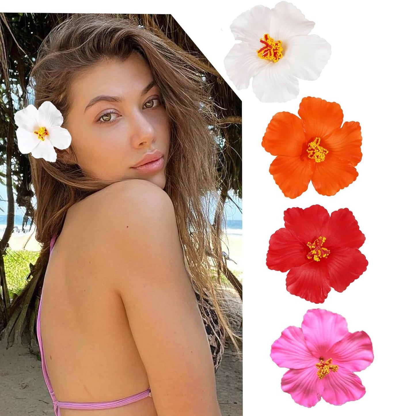 Barrette à cheveux bohème à fleurs pour les vacances à la plage
