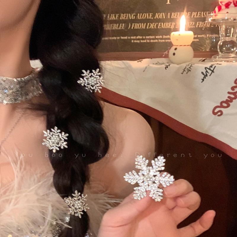 Pince à cheveux en cristal et perles pour fille