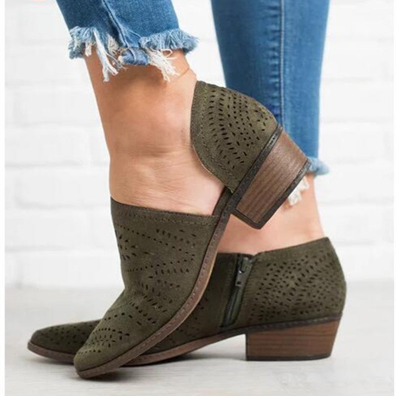 Sandale à talons hauts respirante pour femme, grande taille