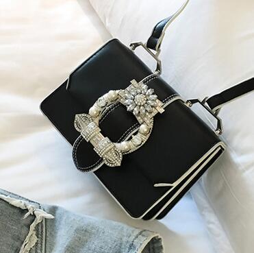 Sacs à main pour femme en cuir PU de haute qualité avec fermoir diamant