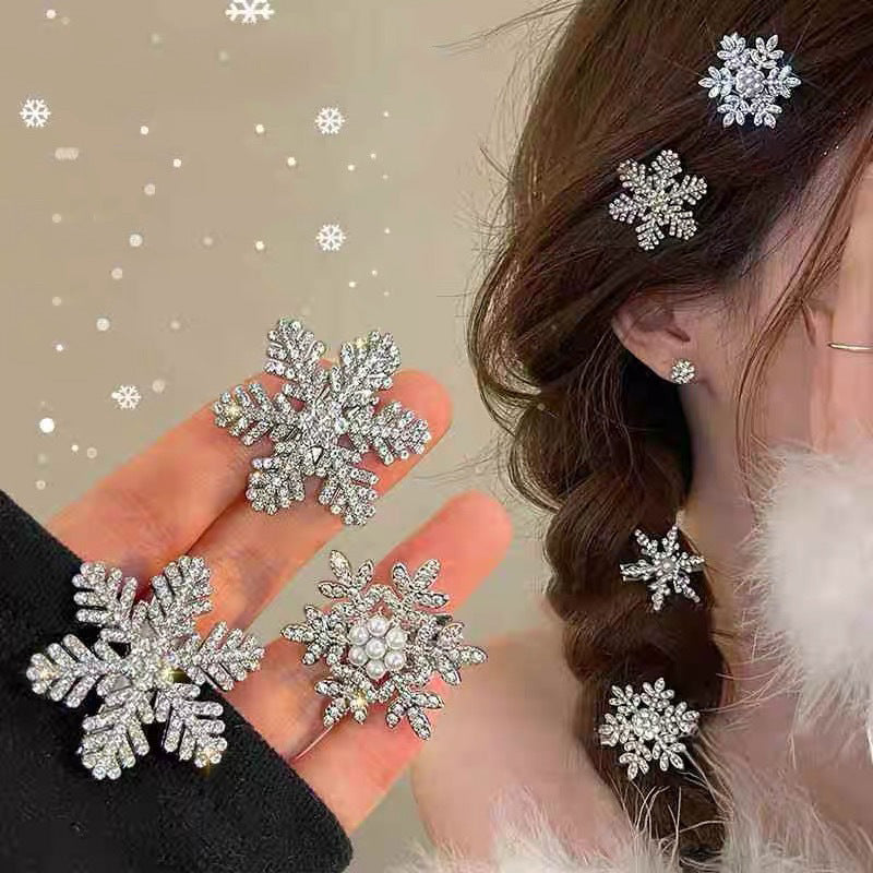 Pince à cheveux en cristal et perles pour fille