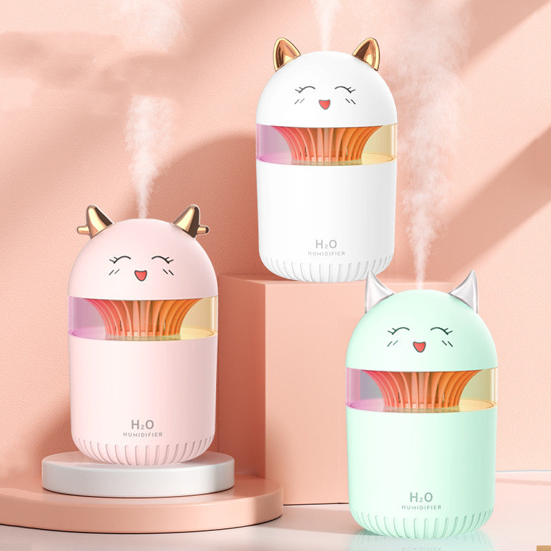 Humidificateur de bureau doux et compact pour la maison, veilleuse silencieuse
