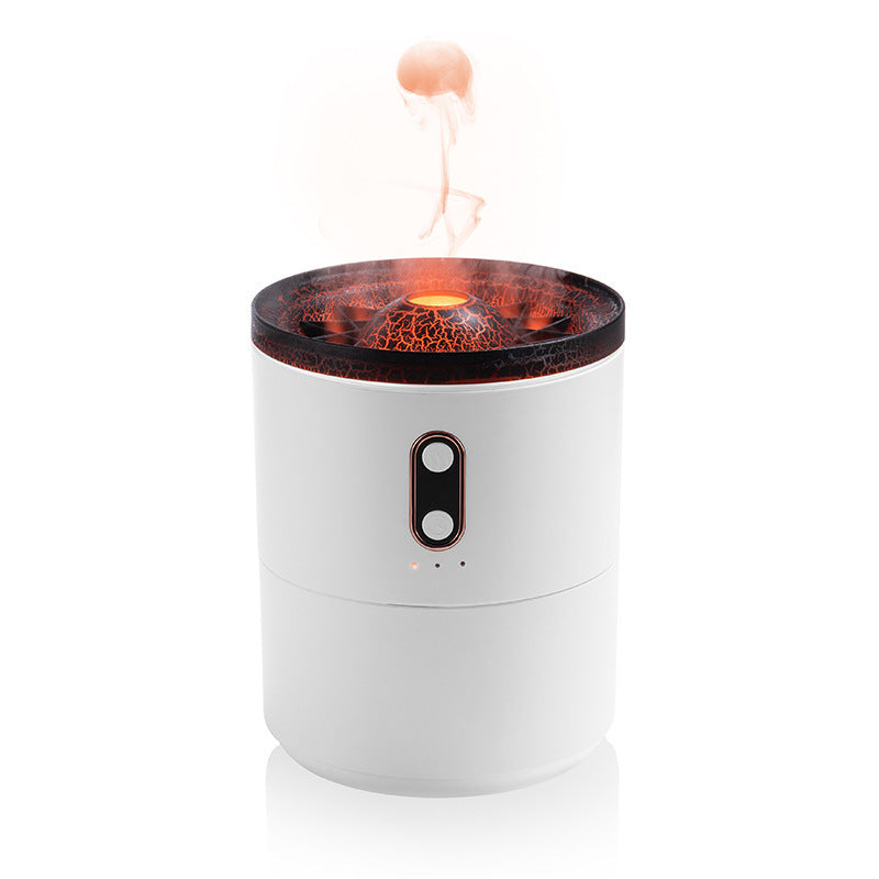 Humidificateur d'air portable avec diffuseur d'huiles essentielles aromatiques à flamme volcanique,