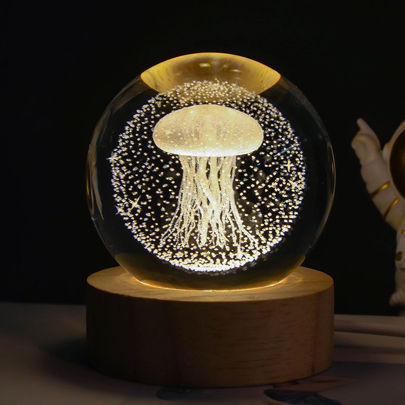 Mini lampe de nuit boule de cristal, lumière d'ambiance, cadeau créatif nouveau et étrange