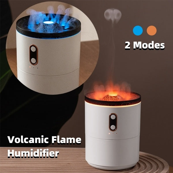 Humidificateur d'air portable avec diffuseur d'huiles essentielles aromatiques à flamme volcanique,