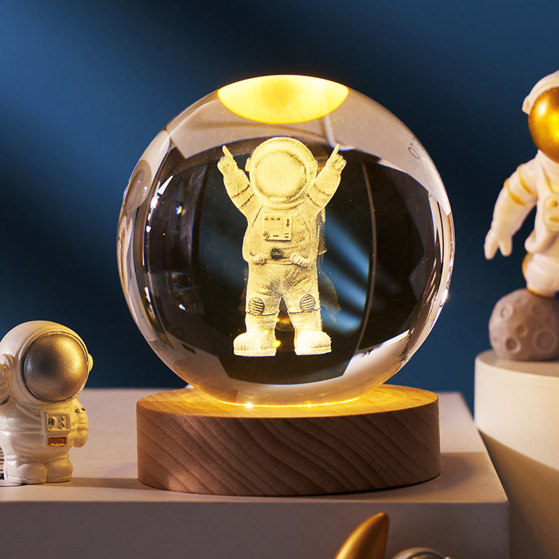 Mini lampe de nuit boule de cristal, lumière d'ambiance, cadeau créatif nouveau et étrange