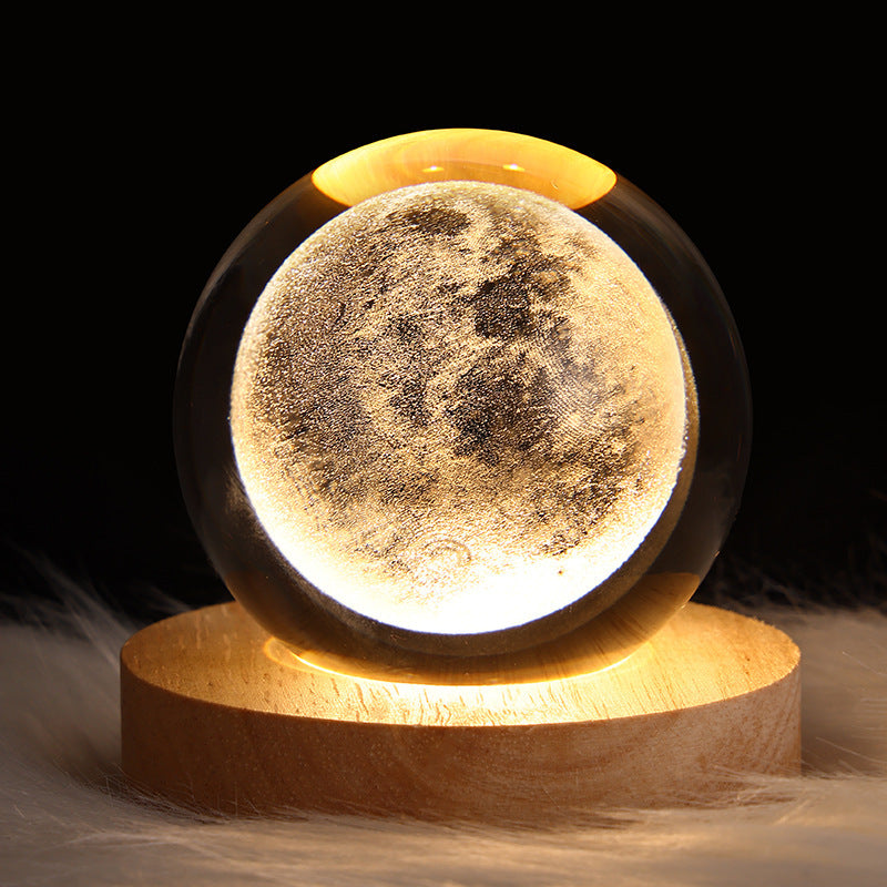 Mini lampe de nuit boule de cristal, lumière d'ambiance, cadeau créatif nouveau et étrange