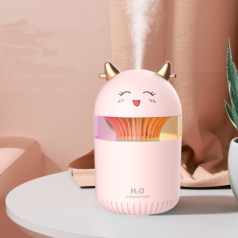 Humidificateur de bureau doux et compact pour la maison, veilleuse silencieuse