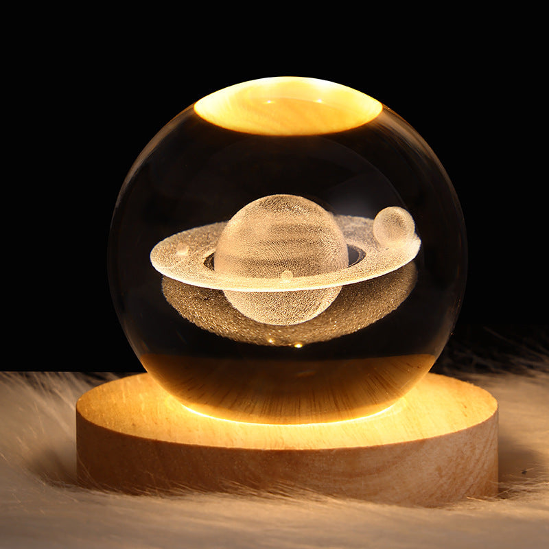 Mini lampe de nuit boule de cristal, lumière d'ambiance, cadeau créatif nouveau et étrange