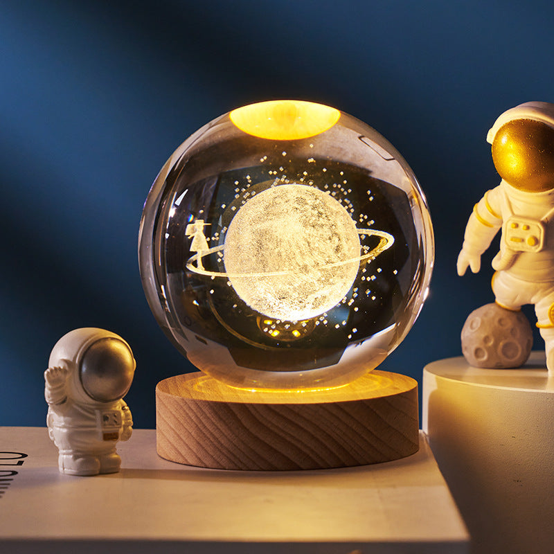 Mini lampe de nuit boule de cristal, lumière d'ambiance, cadeau créatif nouveau et étrange