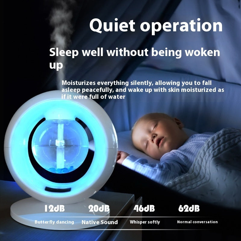 Horloge à brouillard épais, humidificateur, lampe de nuit colorée
