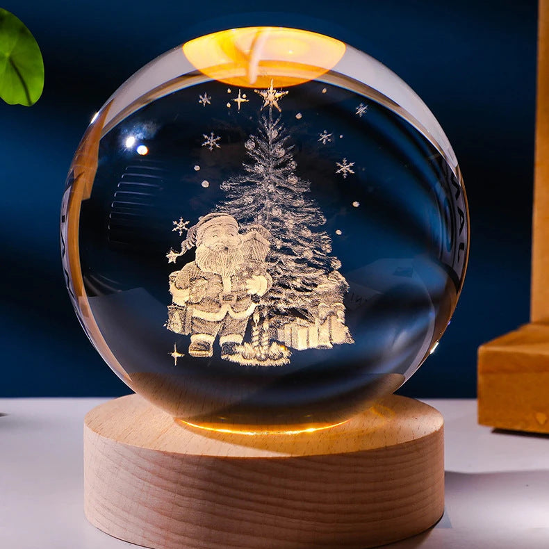Mini lampe de nuit boule de cristal, lumière d'ambiance, cadeau créatif nouveau et étrange