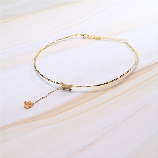 Collier ras du cou papillon