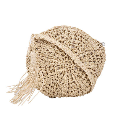 Petits sacs à bandoulière en paille tissés à la main pour femmes, pour les vacances d'été et la plage